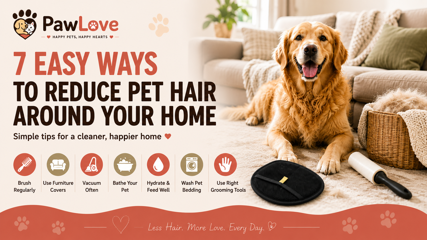 How to Reduce Pet Hair at Home | Easy Pet Grooming Tips