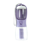 Portable Dog Water Bottle & Food Container with Waste Bag Holder | 3-in-1 Pet Travel Cup